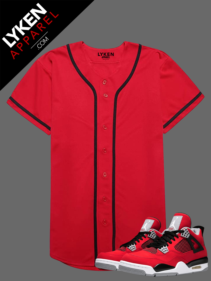 black red baseball jersey